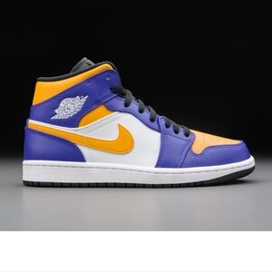 Nike Air Jordan Mid in Purple, Orange, and White